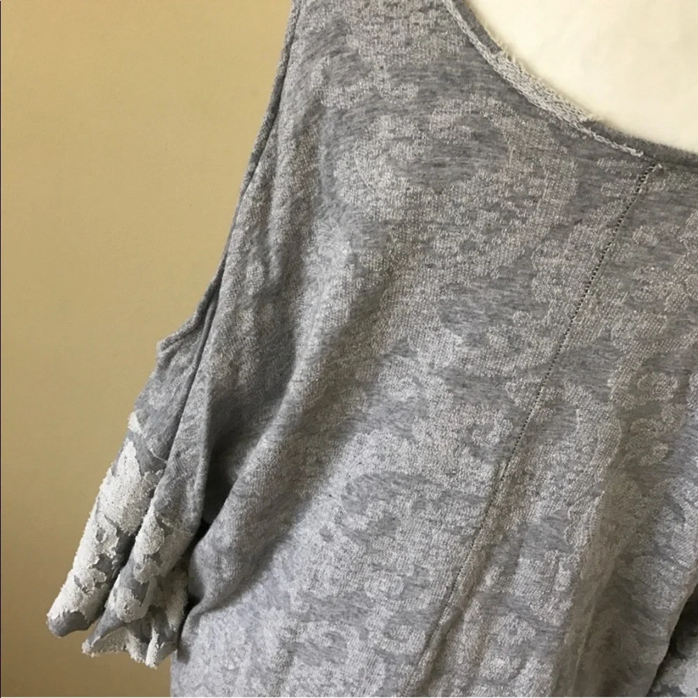 Free people gray cold shoulder sweatshirt
